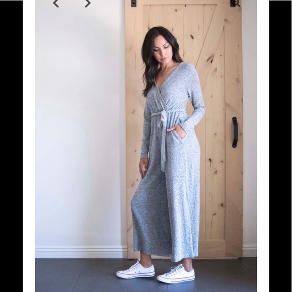 Coco + Jaimeson Hacci knit wrap jumpsuit - Picture 1 of 10